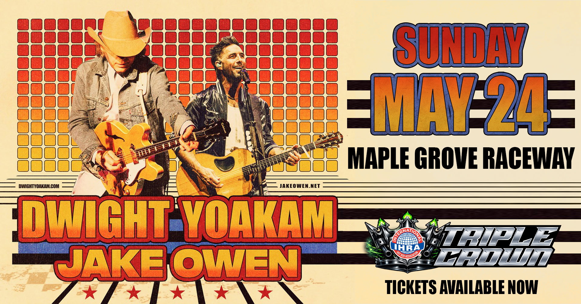 Dwight Yoakam with special guest Jake Owen | Maple Grove Raceway 5/24